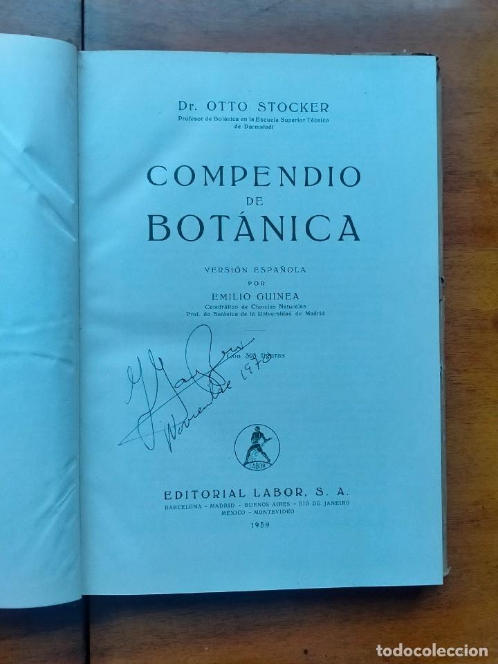 Libros de segunda mano: Compendio de bot&aacute;nica. Dr. Otto Stocker. Labor. - Foto 2