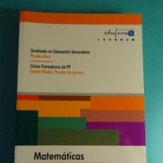 Libros de segunda mano de Ciencias: MATEMÁTICAS PRUEBAS DE ACCESO A CICLOS FORMATIVOS FP TITULO DE BACHILLER EDUFORMA MAD