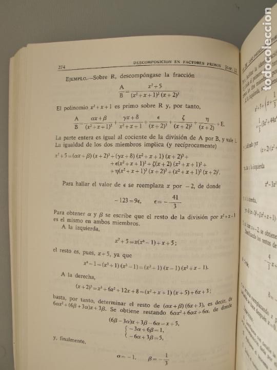Libros de segunda mano de ciencias: ALGEBRA MODERNA .- LENTIN RIVAUD.- AGUILAR. 3&ordf; EDIC. 1973 - Foto 7