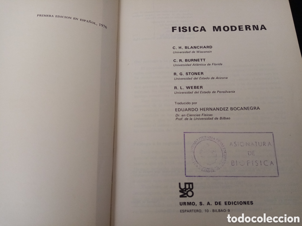Libros de segunda mano de ciencias: F&iacute;sica moderna -Blanchard, Burnett, Stoner, Weber- - Foto 3