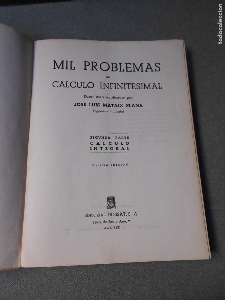 Libros de segunda mano de ciencias: MIL PROBLEMAS DE CALCULO INFINITESIMAL - Foto 2