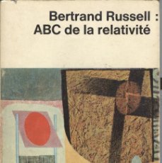 Libros de segunda mano de Ciencias: BERTRAND RUSSELL: ABC DE LA RELATIVITÉ. Lote 365986221