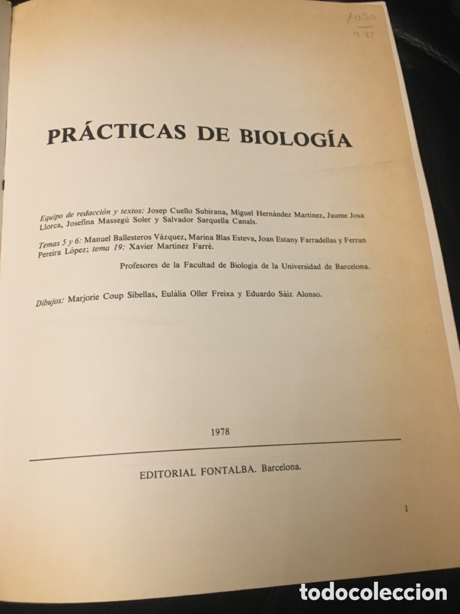 Libros de segunda mano: PRACTICAS DE BIOLOGIA EDITORIAL FONTALBA ED.1978 - Foto 2