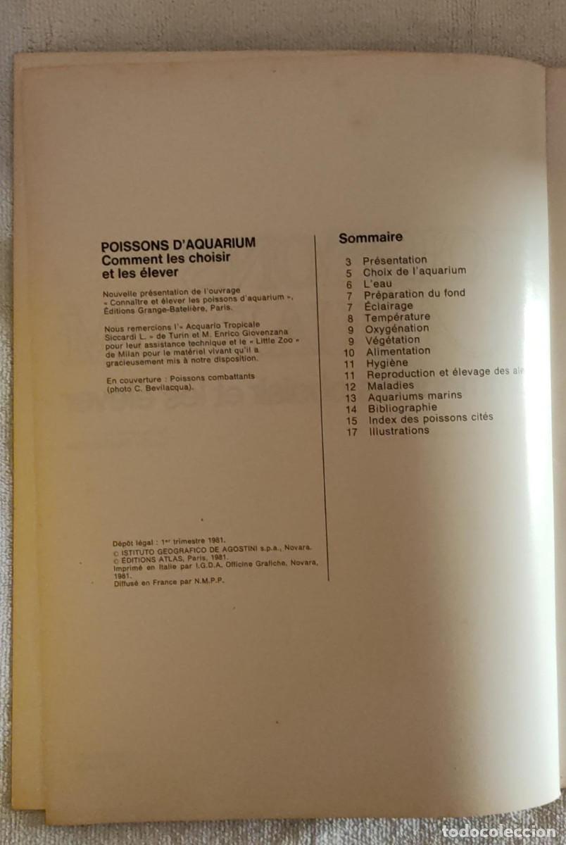 Libros de segunda mano: Poissons daquarium. - Foto 3