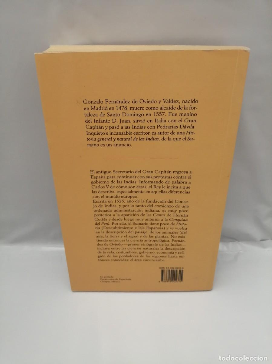 Libros de segunda mano: SUMARIO DE LA NATURAL HISTORIA DE LAS INDIAS - Foto 2