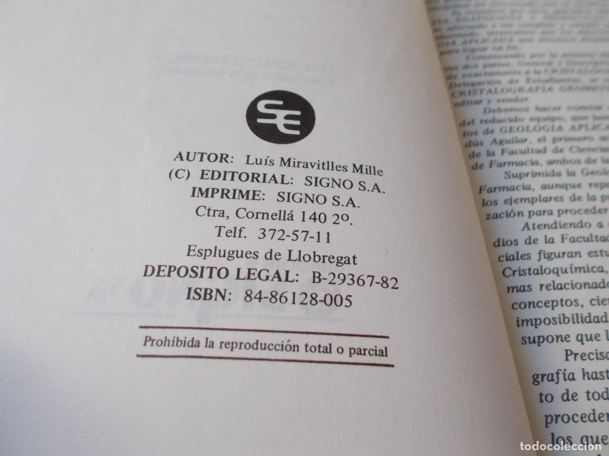 Libros de segunda mano de ciencias: CRISTALOGRAFIA GEOMETRICA Luis Miravitlles Mille - Foto 6