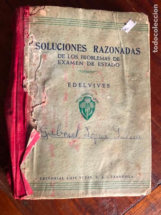 Libros de segunda mano de ciencias: soluciones razonadas de los problemas de examen de estado 1948 - Foto 1