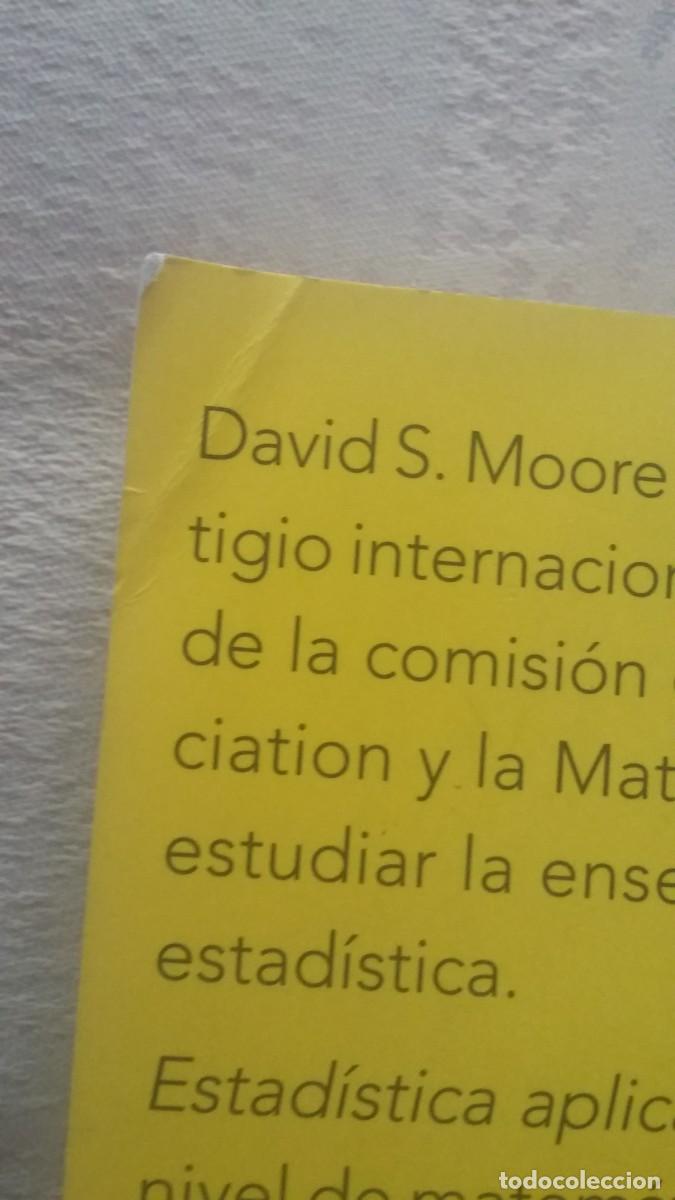 Libros de segunda mano de ciencias: ESTAD&Iacute;STICA APLICADA B&Aacute;SICA - DAVID S. MOORE - 2&ordf; EDICI&Oacute;N - Foto 5
