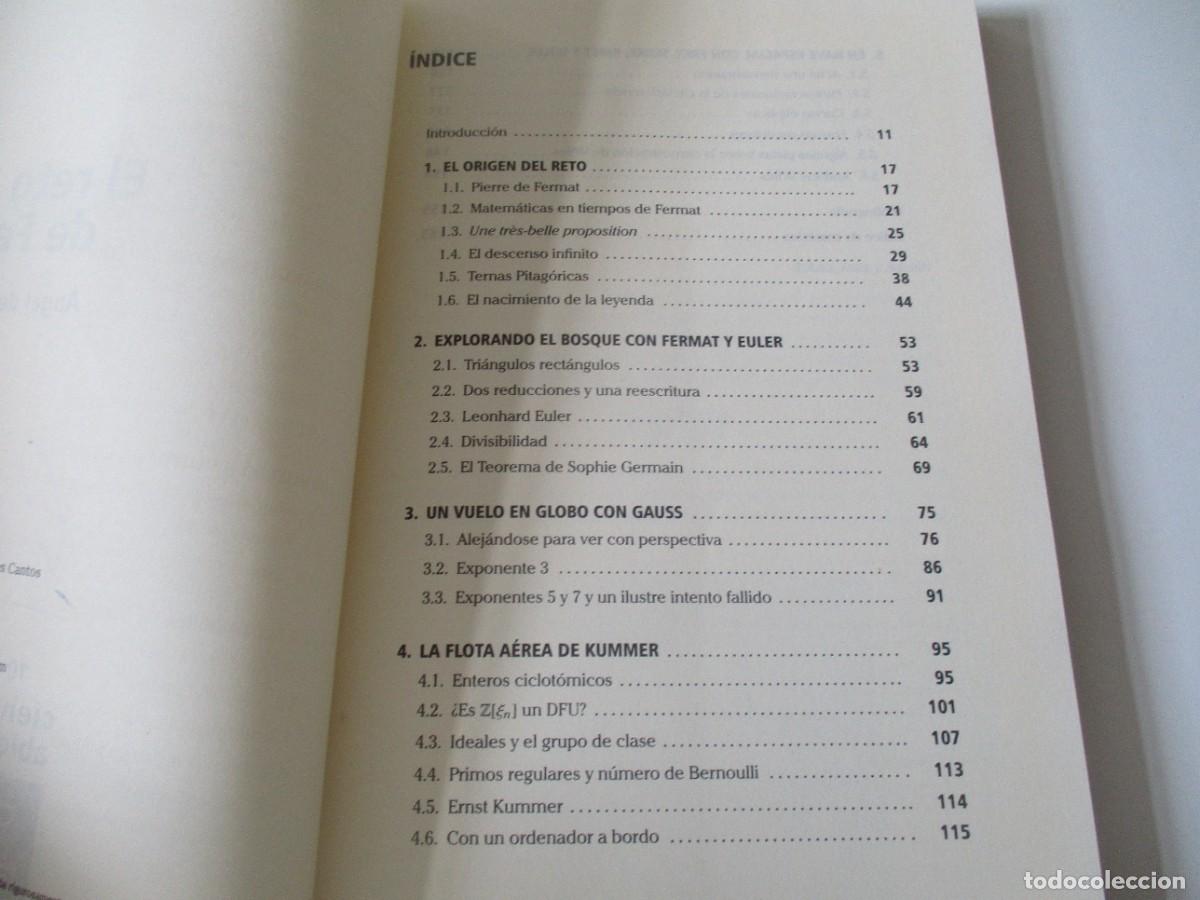 Libros de segunda mano de ciencias: &Aacute;NGEL DEL R&Iacute;O MATEOS El reto de Fermat W15027 - Foto 2