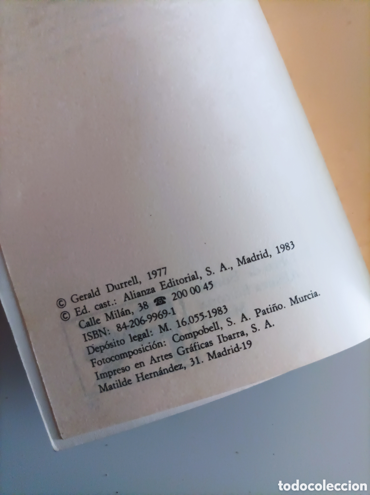 Libros de segunda mano: Murci&eacute;lagos dorados y palomas rosas / Gerald Durrell - Foto 3