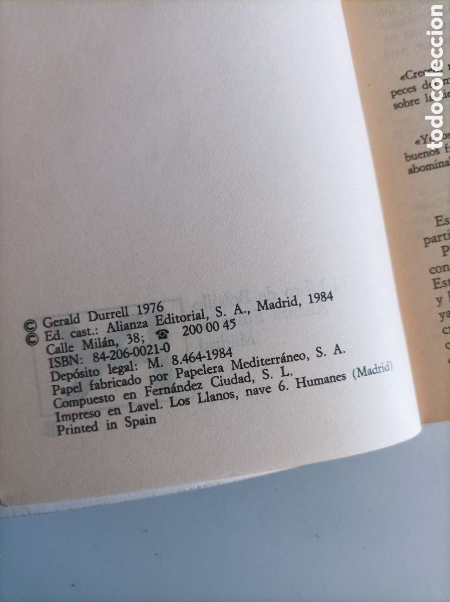 Libros de segunda mano: El arca inm&oacute;vil / Gerald Durrell - Foto 3