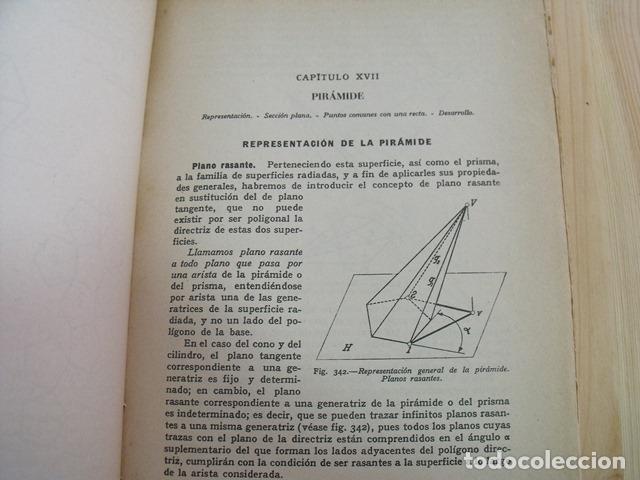 Libros de segunda mano de ciencias: Libro Elementos de Geometr&iacute;a Descriptiva - A. Taibo - Foto 2