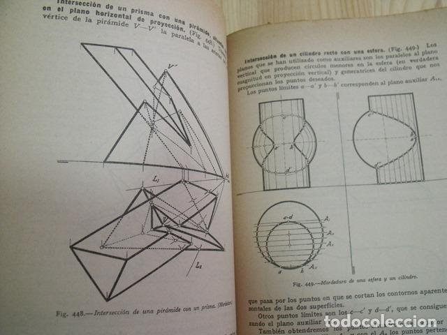 Libros de segunda mano de ciencias: Libro Elementos de Geometr&iacute;a Descriptiva - A. Taibo - Foto 3