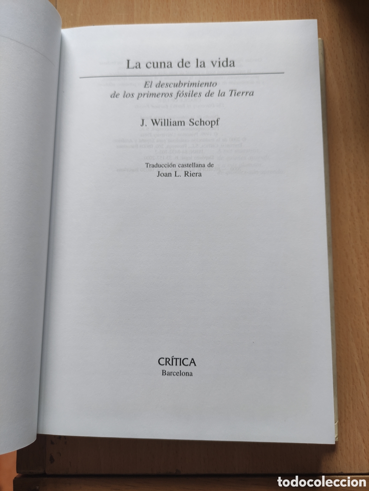Libros de segunda mano: La cuna de la vida - J. W. Schopf - 2000 - 365p - 24x16 - Foto 4