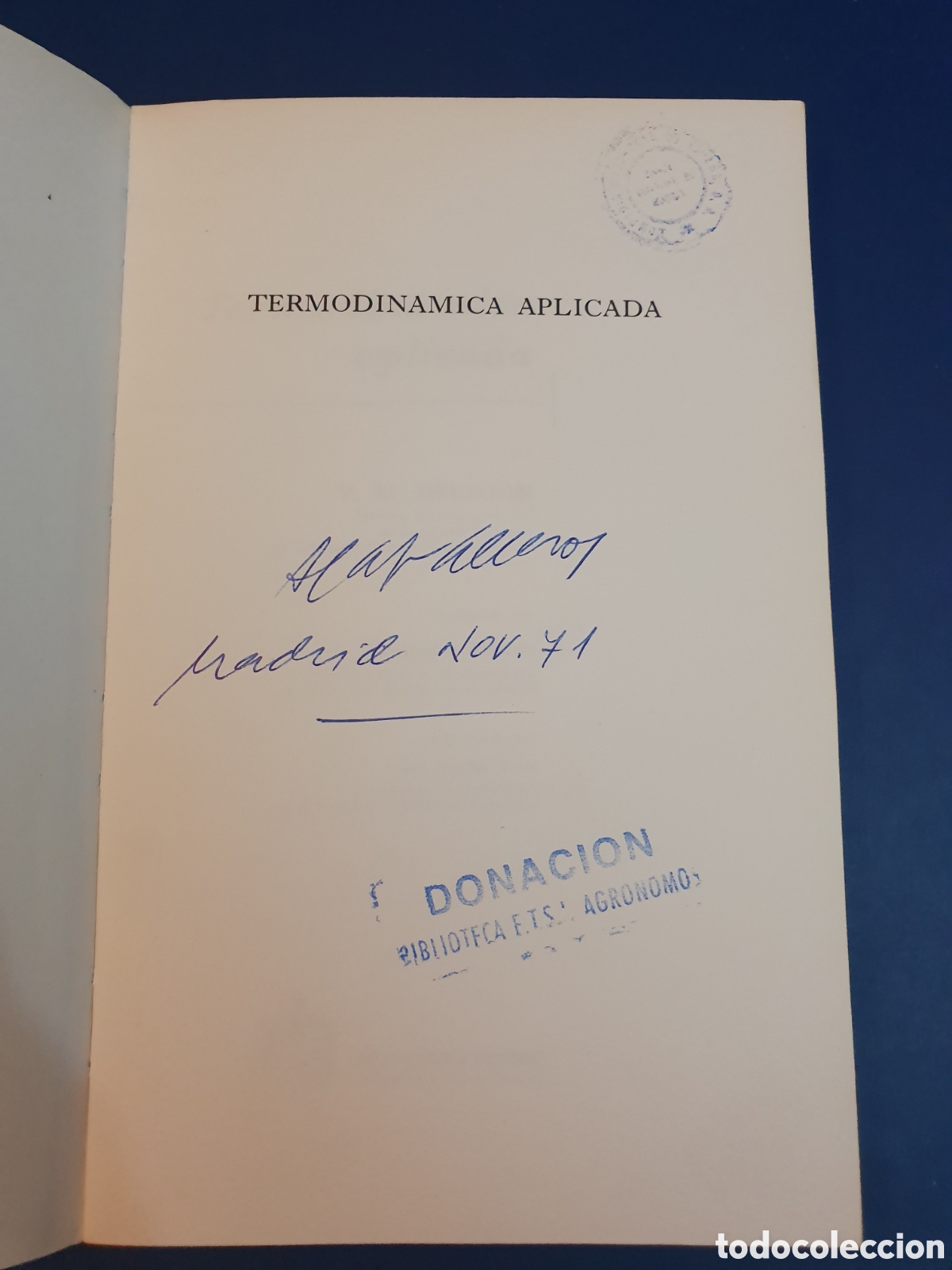 Libros de segunda mano de ciencias: TERMODIN&Aacute;MICA APLICADA R.M.HELSDON EDICIONES URMO - Foto 3