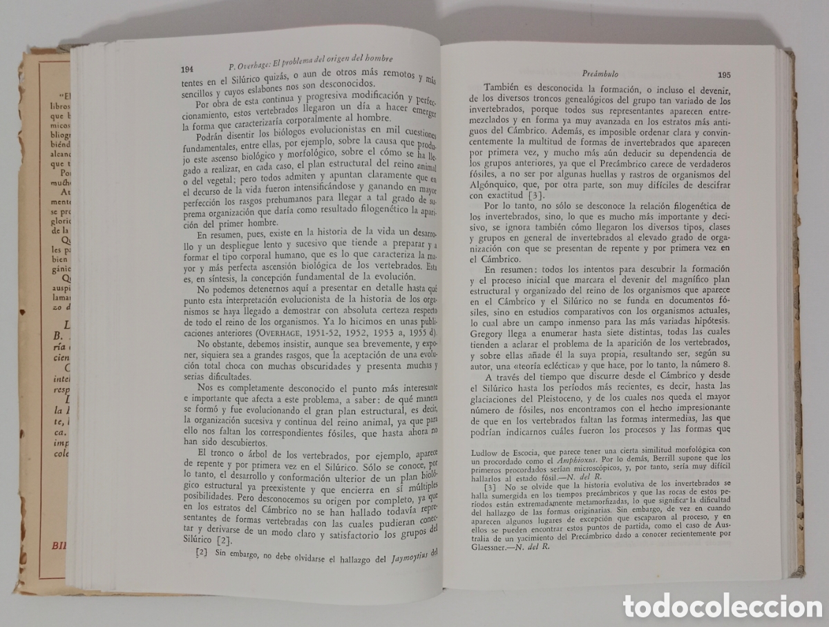 Libros de segunda mano: ORIGEN DE LA VIDA Y DEL HOMBRE - Adolfo Haas - Foto 3