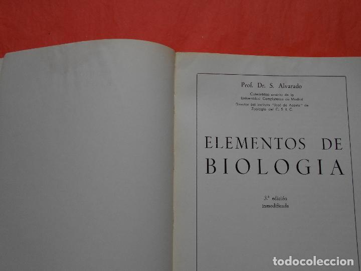 Libros de segunda mano: ELEMENTOS DE BIOLOGIA S. ALVARADO - Foto 3