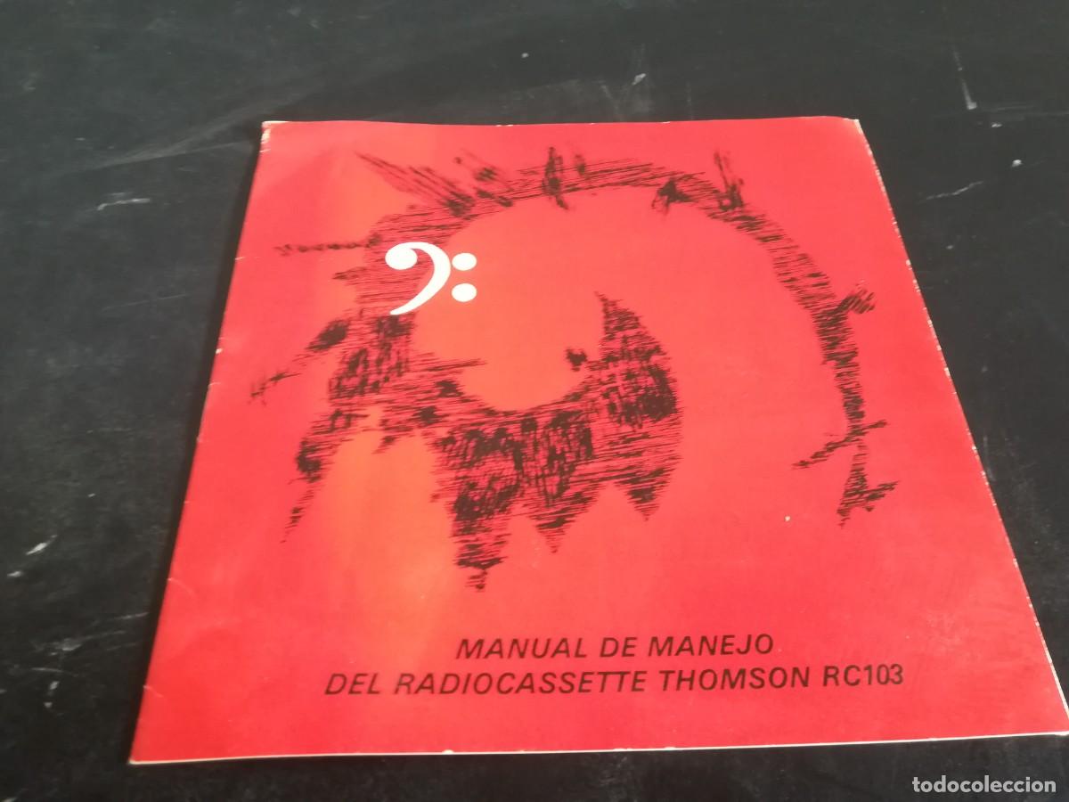 Libros de segunda mano de ciencias: MANUAL MANEJO RADIOCASSETTE THOMSON RC103 / AO52 / - Foto 1