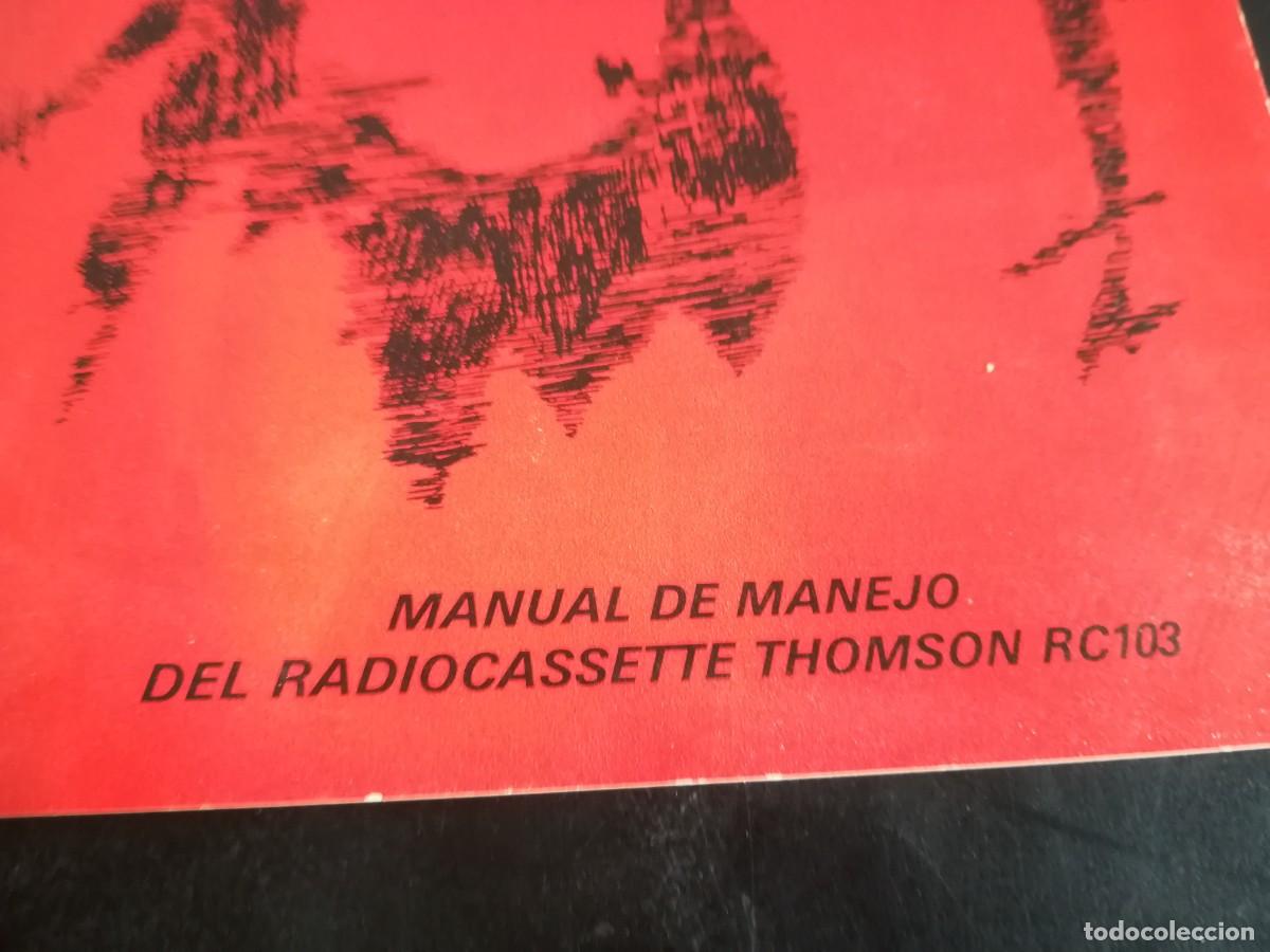 Libros de segunda mano de ciencias: MANUAL MANEJO RADIOCASSETTE THOMSON RC103 / AO52 / - Foto 2