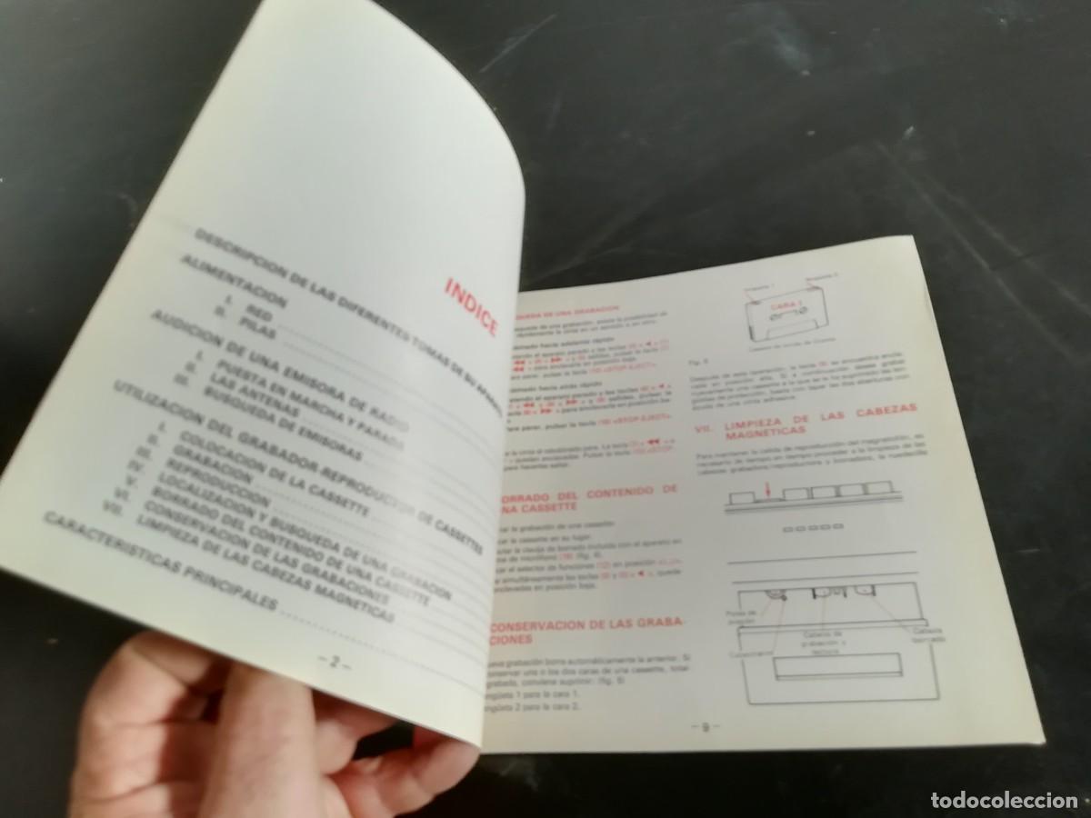 Libros de segunda mano de ciencias: MANUAL MANEJO RADIOCASSETTE THOMSON RC103 / AO52 / - Foto 4