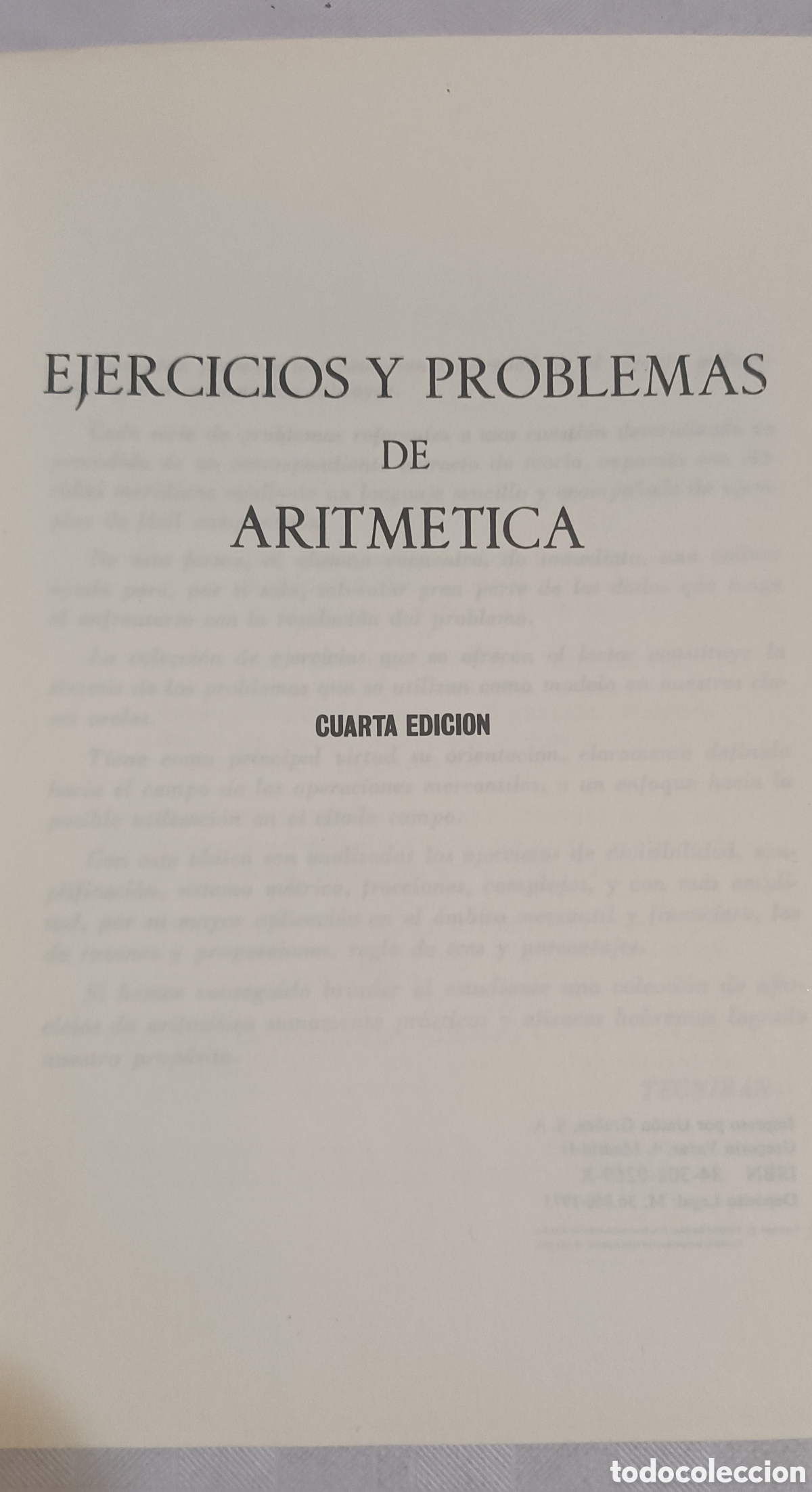 Libros de segunda mano de ciencias: Ejercicios y problemas de Aritm&eacute;tica tecniban - Foto 2