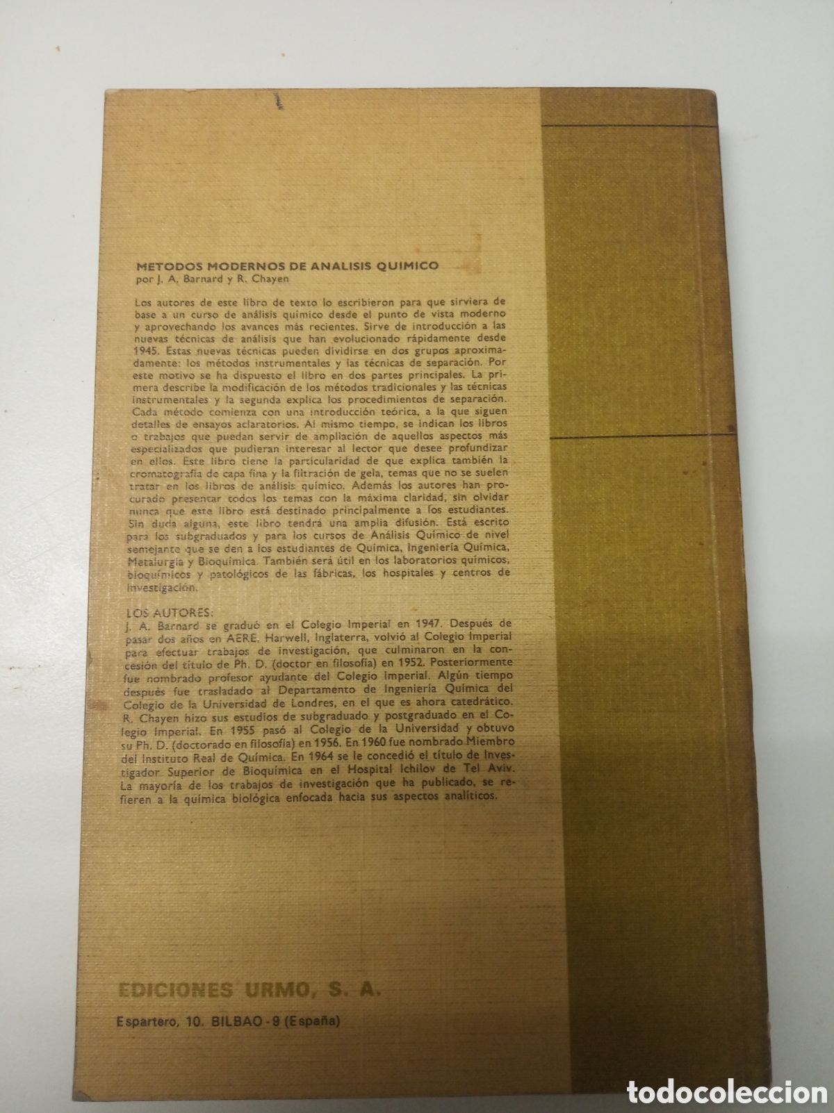 Libros de segunda mano de ciencias: Analisis qu&iacute;mico 1970 - Foto 2