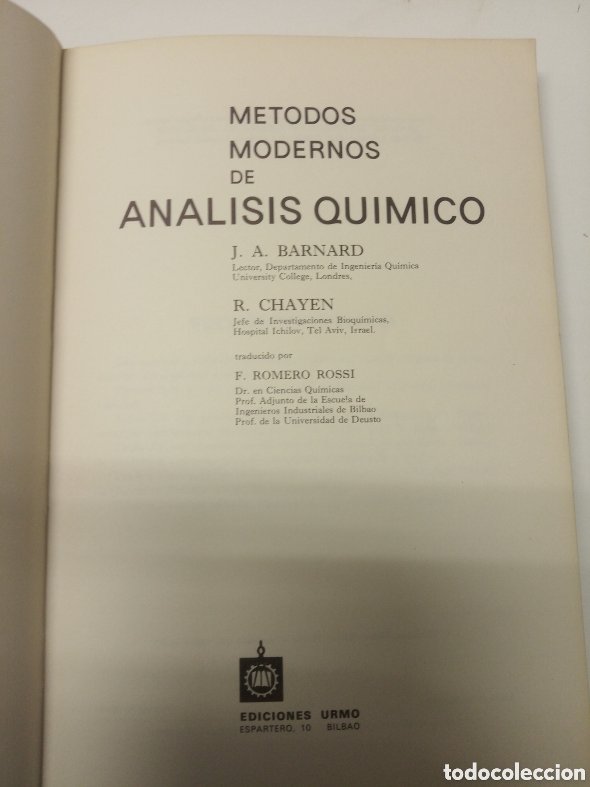 Libros de segunda mano de ciencias: Analisis qu&iacute;mico 1970 - Foto 3