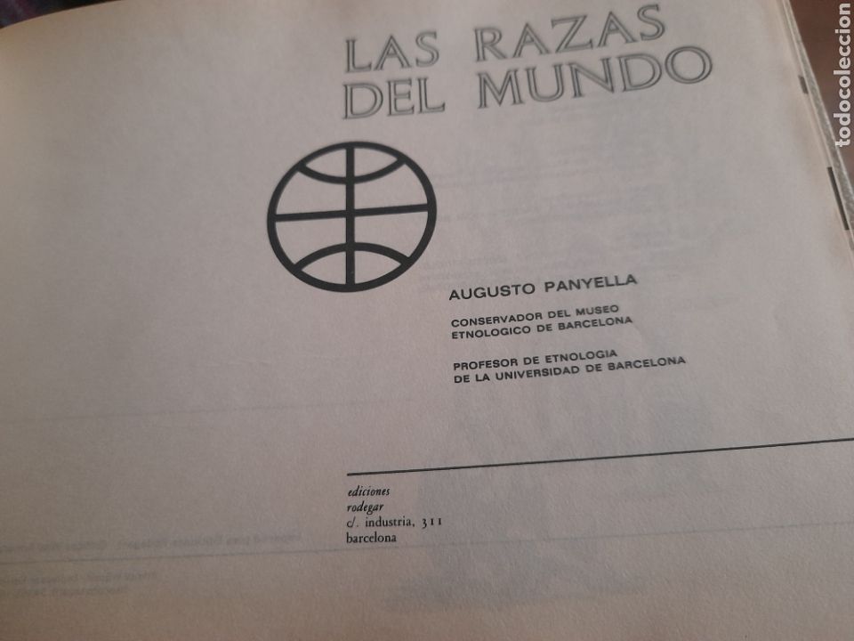 Libros de segunda mano: Las Razas Del mundo, de Augusto Panyela de 1966 - Foto 2