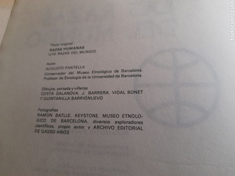 Libros de segunda mano: Las Razas Del mundo, de Augusto Panyela de 1966 - Foto 3