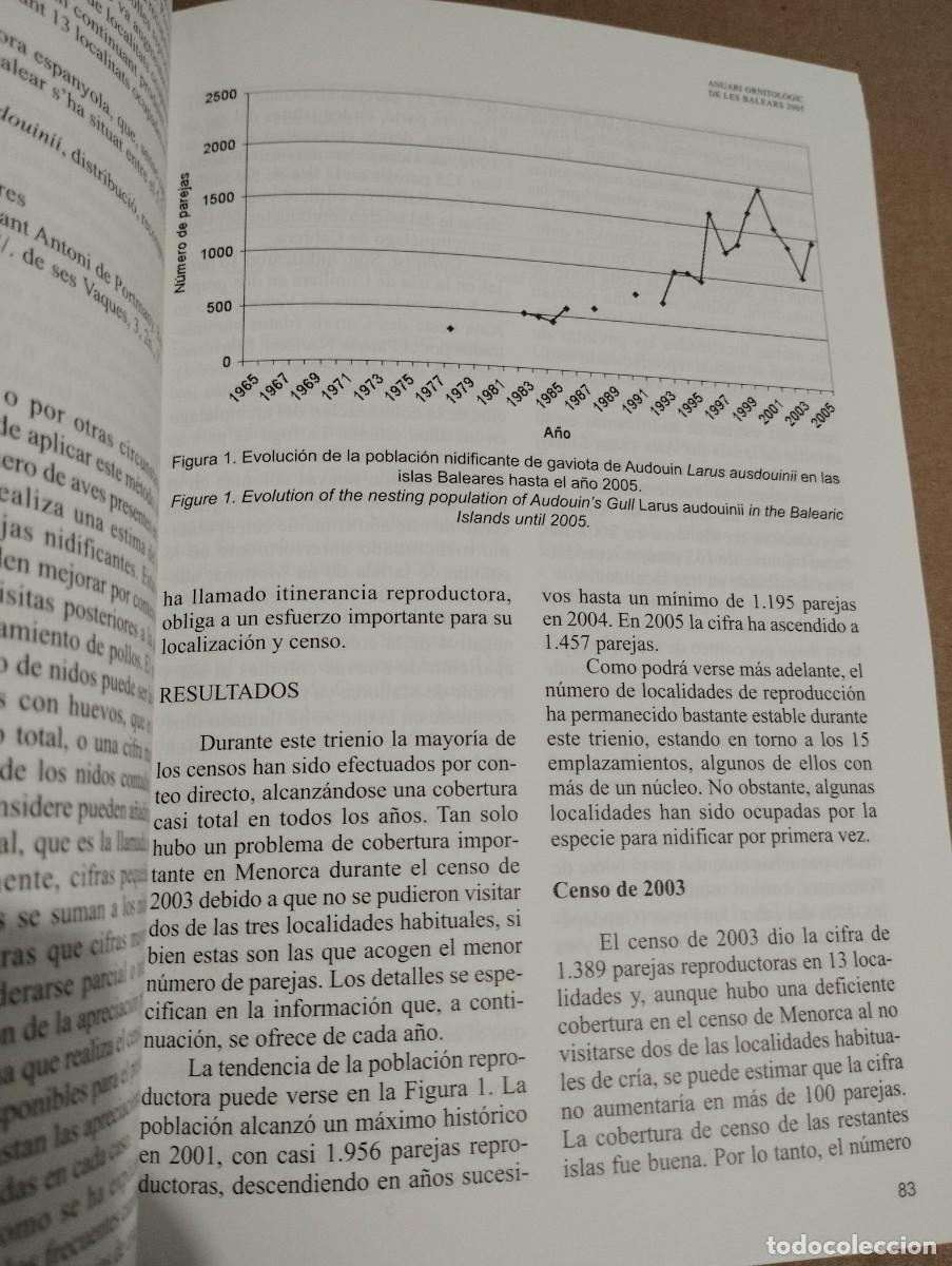 Libros de segunda mano: ANUARI ORNITOL&Ograve;GIC DE LES BALEARS, ANY 2005. VOLUM 20 - Foto 5