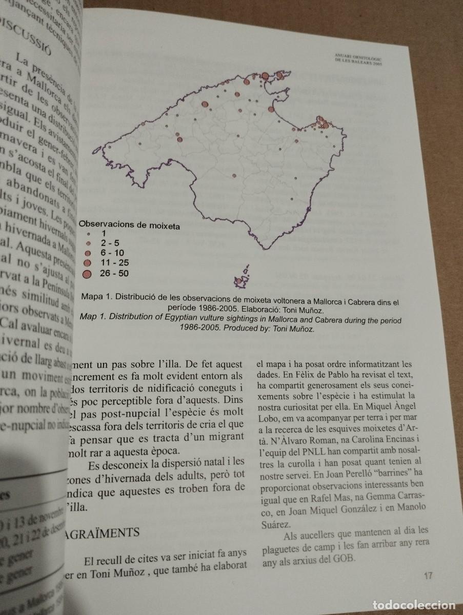 Libros de segunda mano: ANUARI ORNITOL&Ograve;GIC DE LES BALEARS, ANY 2005. VOLUM 20 - Foto 8