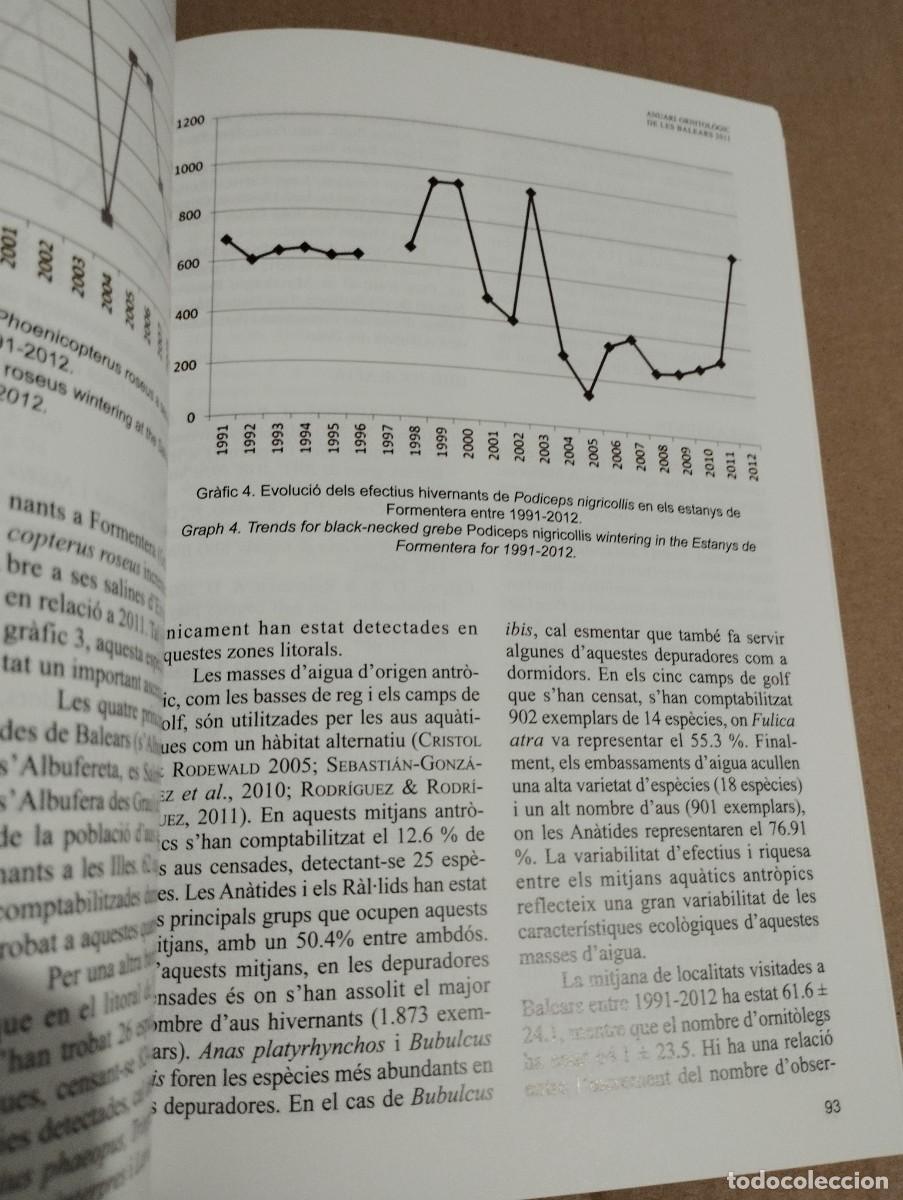 Libros de segunda mano: ANUARI ORNITOL&Ograve;GIC DE LES BALEARS, ANY 2011. VOLUM 26 - Foto 3
