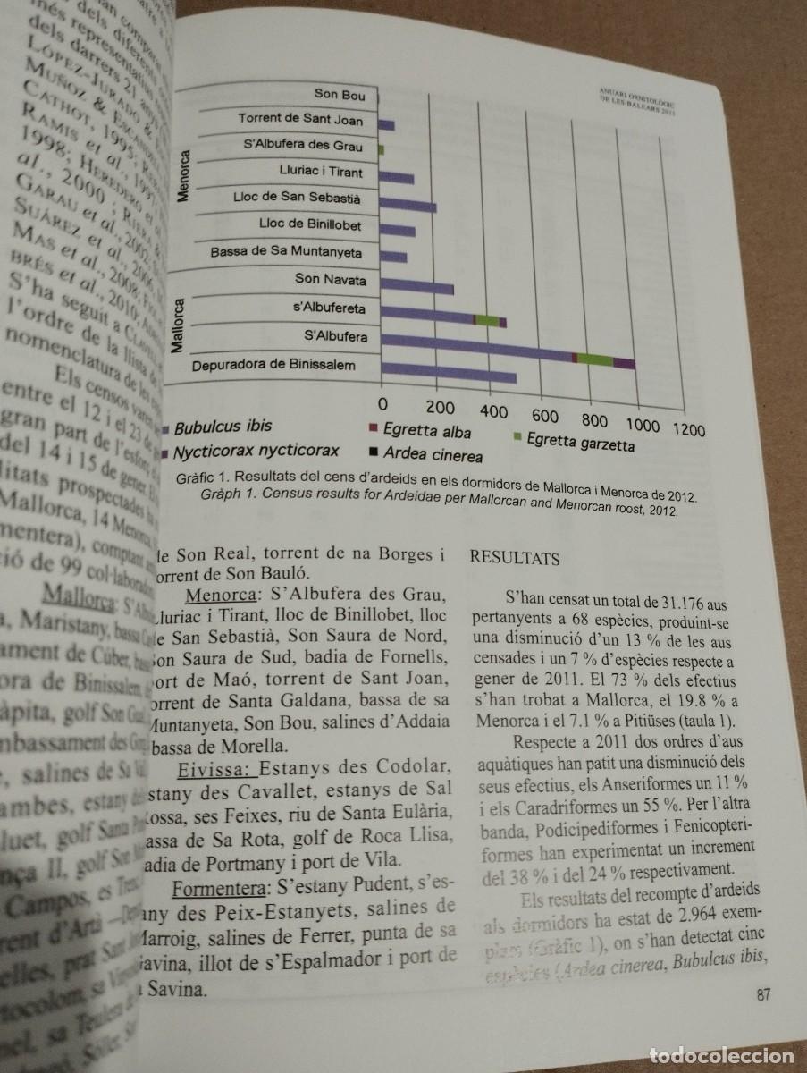 Libros de segunda mano: ANUARI ORNITOL&Ograve;GIC DE LES BALEARS, ANY 2011. VOLUM 26 - Foto 4