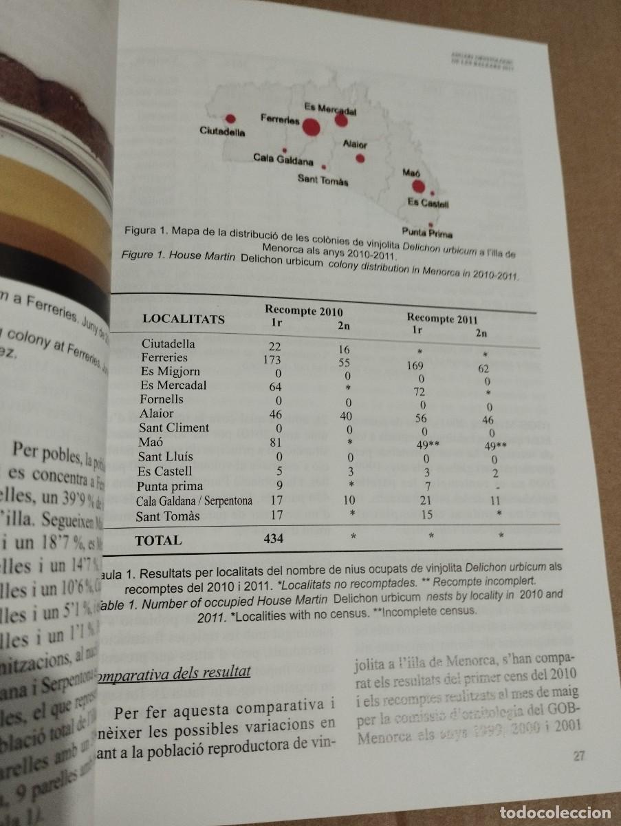 Libros de segunda mano: ANUARI ORNITOL&Ograve;GIC DE LES BALEARS, ANY 2011. VOLUM 26 - Foto 8