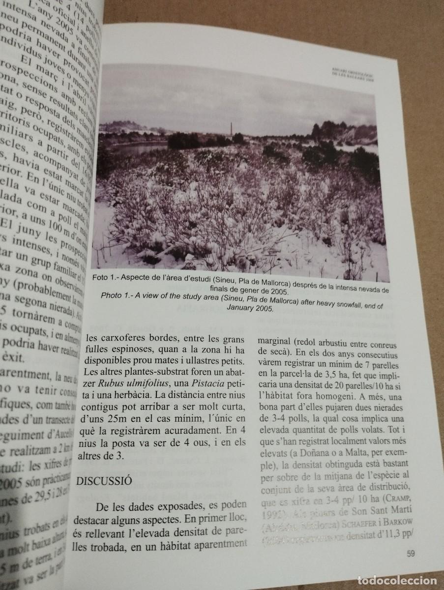 Libros de segunda mano: ANUARI ORNITOL&Ograve;GIC DE LES BALEARS, ANY 2008. VOLUM 23 - Foto 5