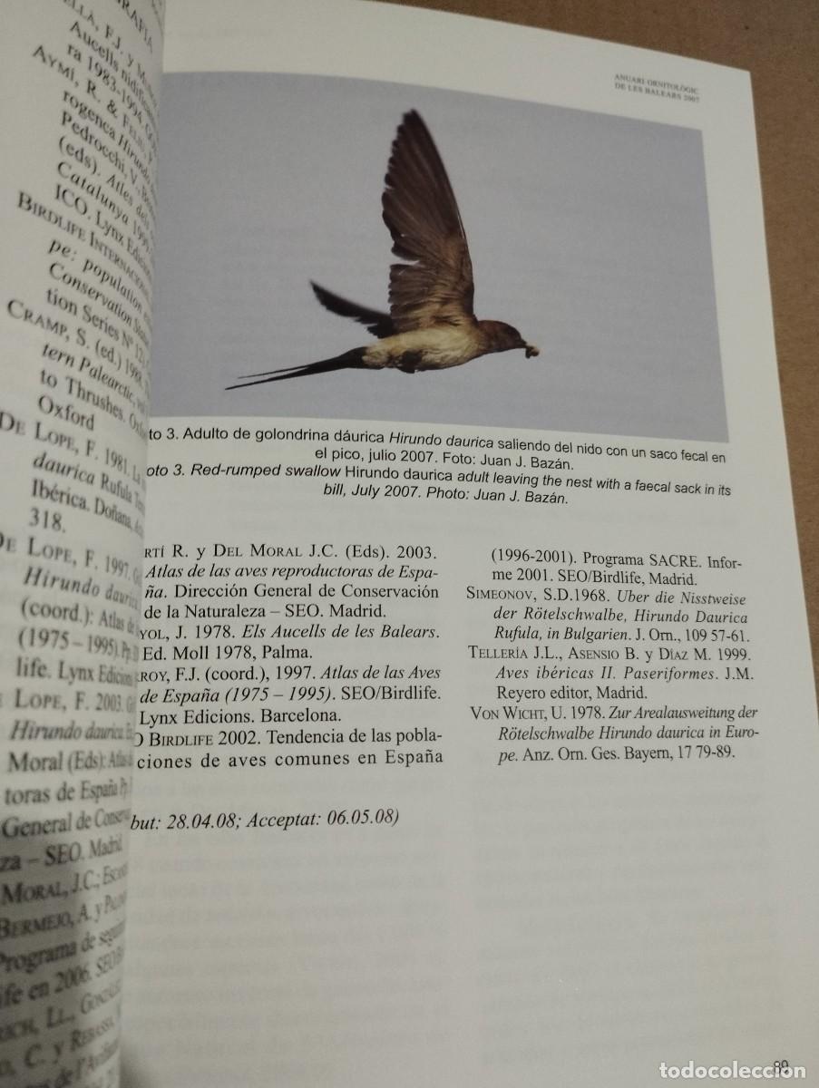 Libros de segunda mano: ANUARI ORNITOL&Ograve;GIC DE LES BALEARS, ANY 2007. VOLUM 22 - Foto 6