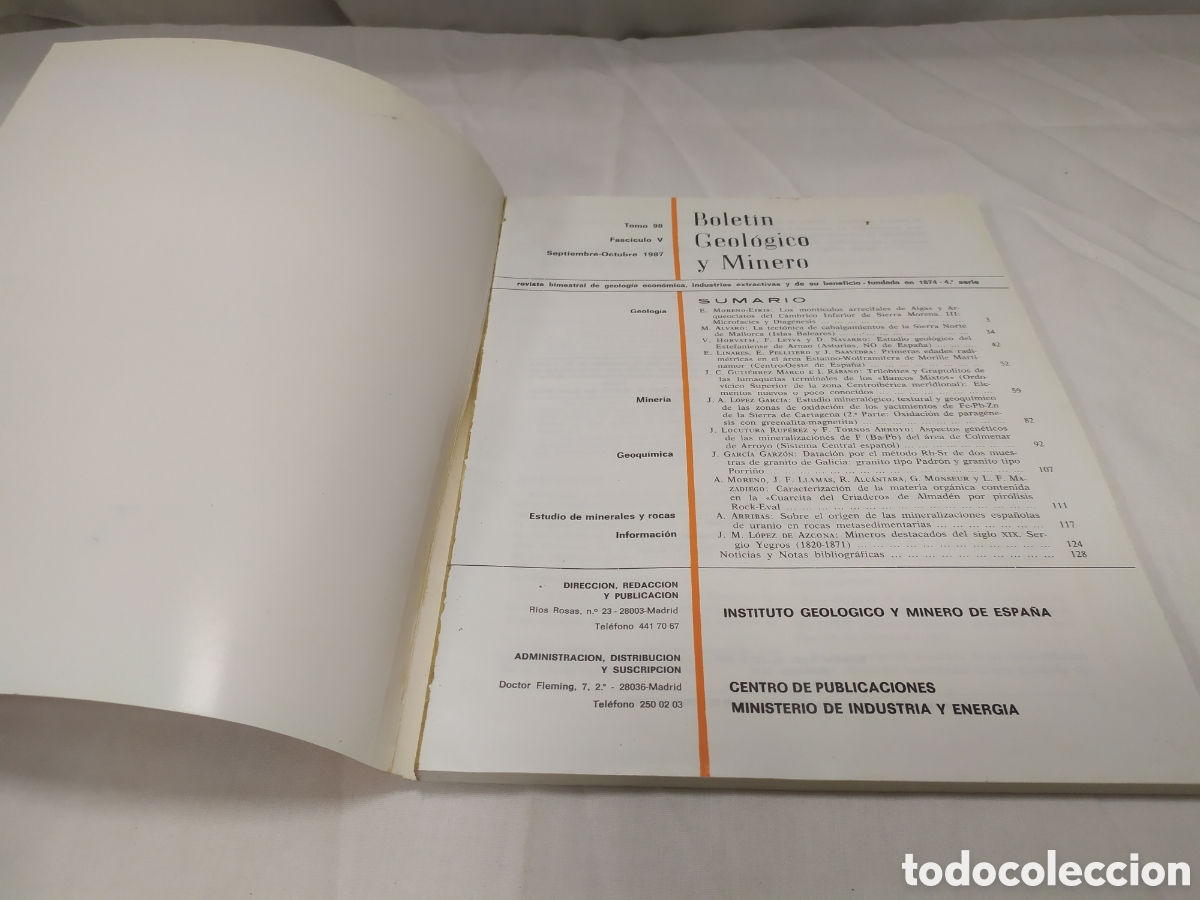 Libros de segunda mano: Bolet&iacute;n geol&oacute;gico y minero - Foto 2