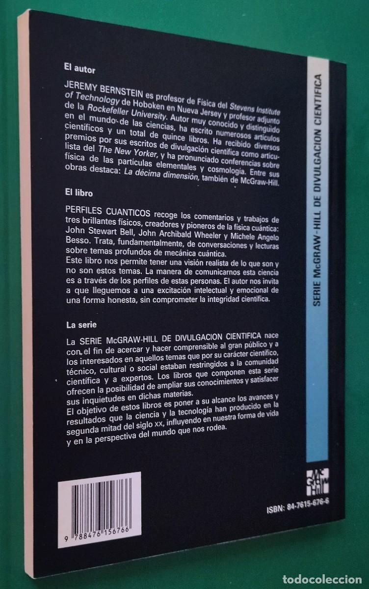 Libros de segunda mano de ciencias: Perfiles Cu&aacute;nticos. Jeremy Bernstein. Buen estado. - Foto 2