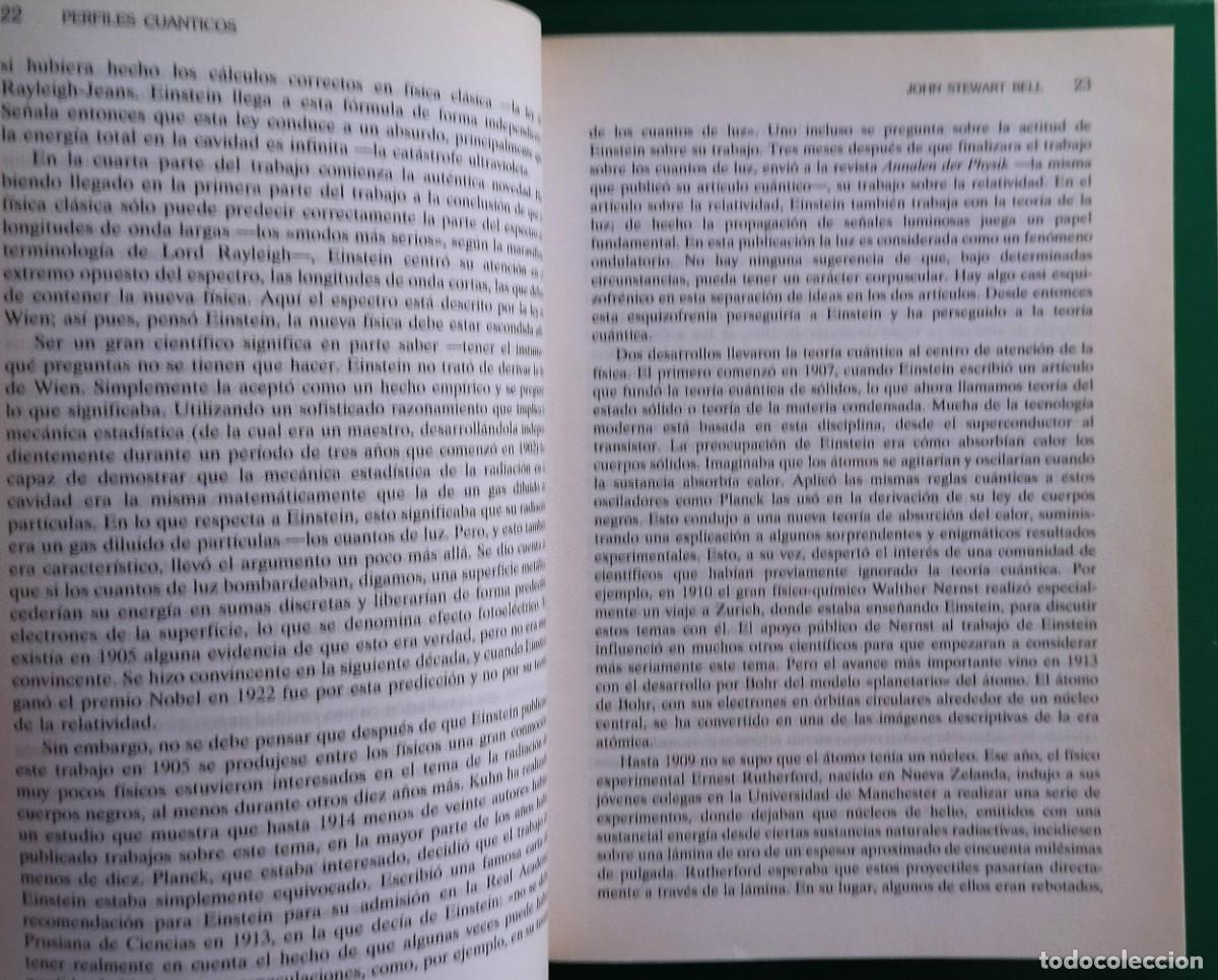Libros de segunda mano de ciencias: Perfiles Cu&aacute;nticos. Jeremy Bernstein. Buen estado. - Foto 4