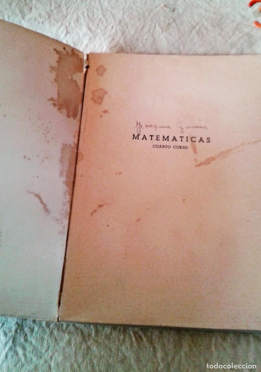 Libros de segunda mano de ciencias: CURSO 4&ordm; MATEM&Aacute;TICAS GARCIA ROCA 1961 - Foto 2