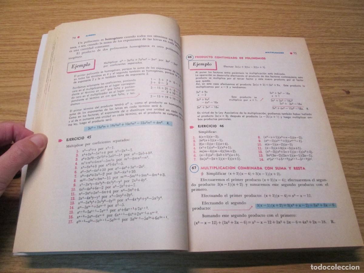 Libros de segunda mano de ciencias: ALGEBRA. AURELIO BALDOR. CON GRAFICOS Y 6523 EJERCICIOS Y PROBLEMAS CON RESPUESTAS. 1992 - Foto 7