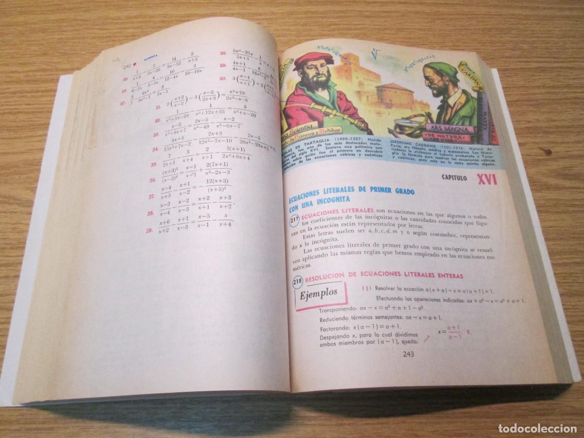 Libros de segunda mano de ciencias: ALGEBRA. AURELIO BALDOR. CON GRAFICOS Y 6523 EJERCICIOS Y PROBLEMAS CON RESPUESTAS. 1992 - Foto 9