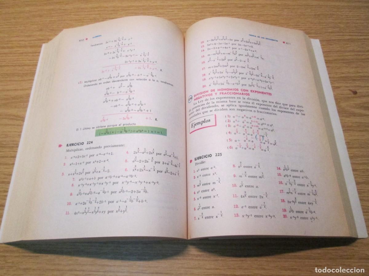 Libros de segunda mano de ciencias: ALGEBRA. AURELIO BALDOR. CON GRAFICOS Y 6523 EJERCICIOS Y PROBLEMAS CON RESPUESTAS. 1992 - Foto 11