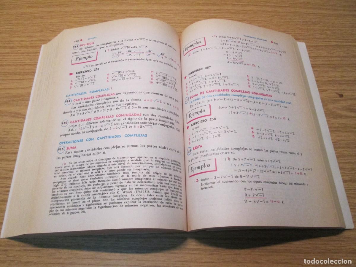 Libros de segunda mano de ciencias: ALGEBRA. AURELIO BALDOR. CON GRAFICOS Y 6523 EJERCICIOS Y PROBLEMAS CON RESPUESTAS. 1992 - Foto 12
