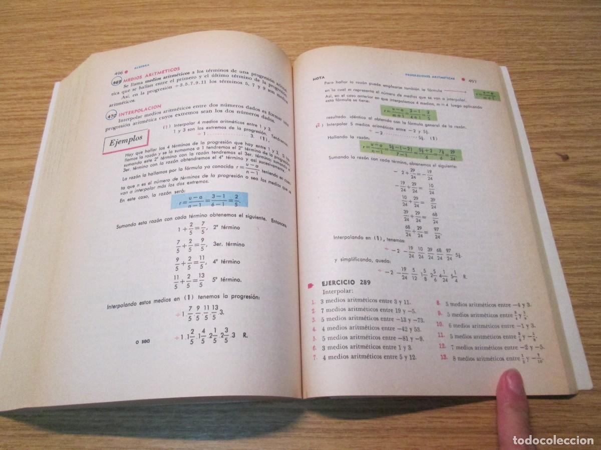 Libros de segunda mano de ciencias: ALGEBRA. AURELIO BALDOR. CON GRAFICOS Y 6523 EJERCICIOS Y PROBLEMAS CON RESPUESTAS. 1992 - Foto 13
