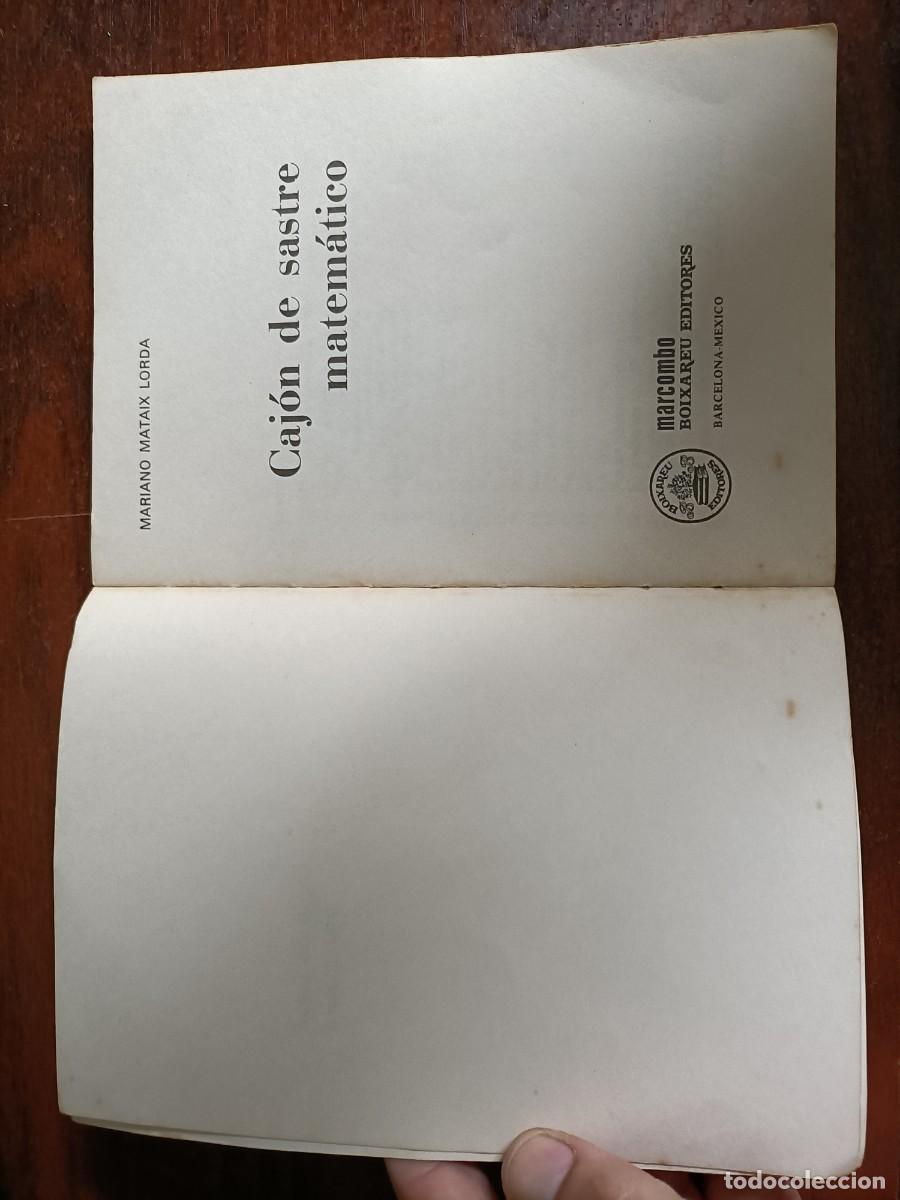Libros de segunda mano de ciencias: CAJ&Oacute;N DE SASTRE MATEM&Aacute;TICO. MARIANO MATAIX. 1981 - Foto 2