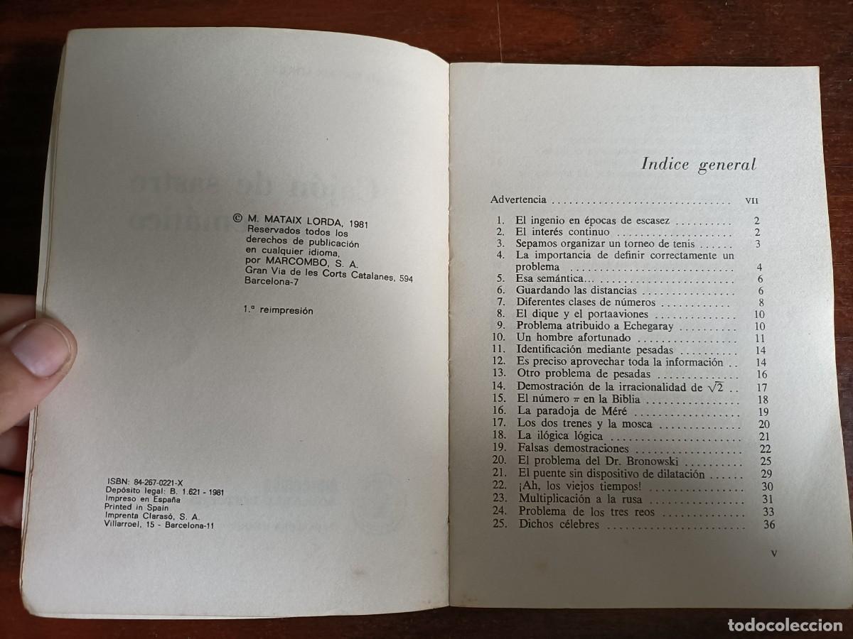 Libros de segunda mano de ciencias: CAJ&Oacute;N DE SASTRE MATEM&Aacute;TICO. MARIANO MATAIX. 1981 - Foto 3