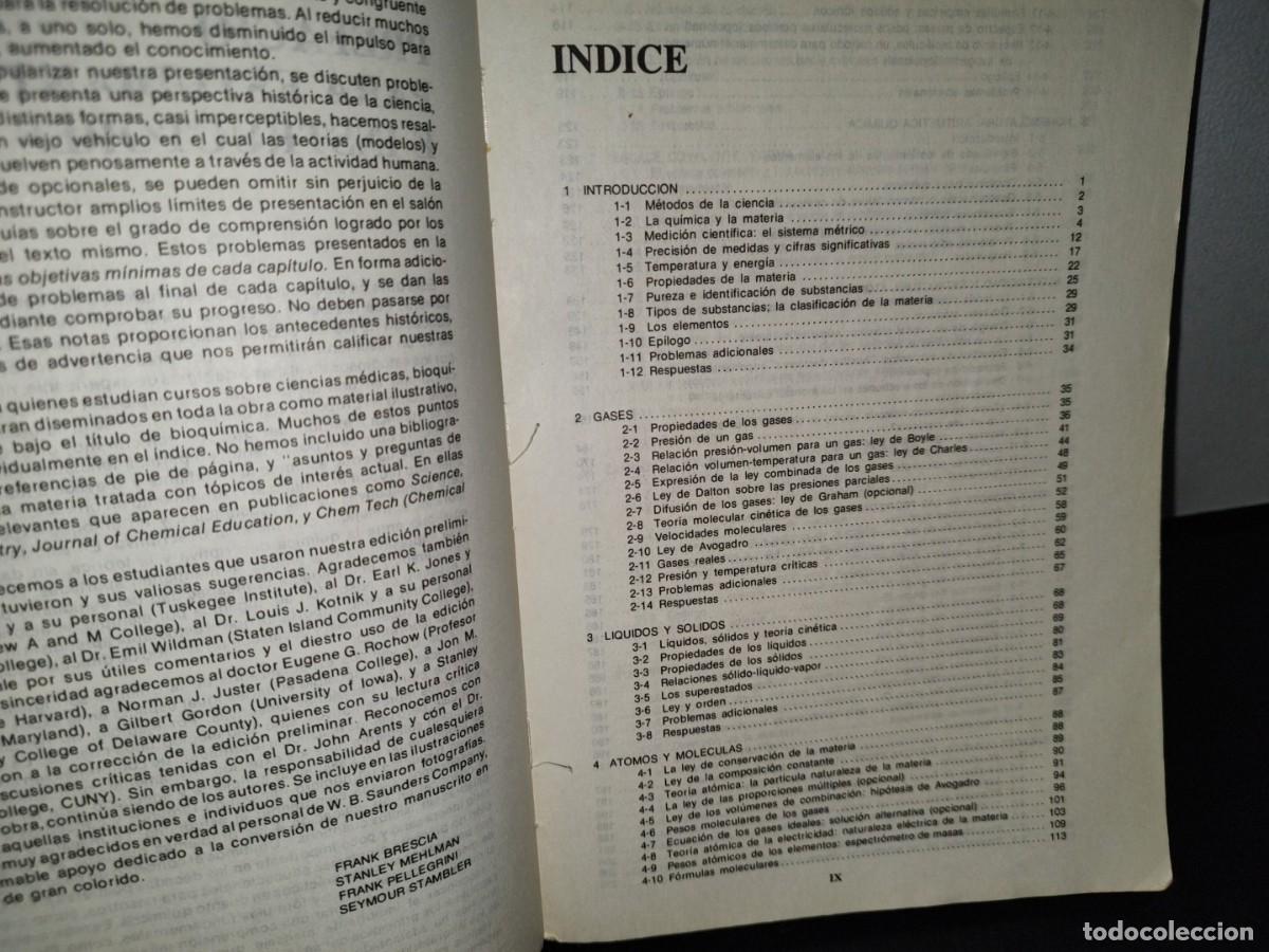 Libros de segunda mano de ciencias: 42- QU&Iacute;MICA - FRANK BRESCIA - Foto 4