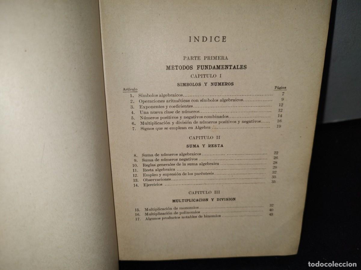 Libros de segunda mano de ciencias: 42- &Aacute;LGEBRA - J. E. THOMPSON - 1949 - Foto 5