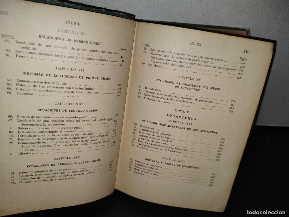 Libros de segunda mano de ciencias: 42- &Aacute;LGEBRA - J. E. THOMPSON - 1949 - Foto 7